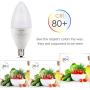 Albrillo E12 Bulb, LED Candelabra Light Bulbs 40 Watt Equivalent, Warm White LED Chandelier Bulbs, Decorative Candle Base E12 Non-Dimmable, Pack of 4