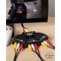 Fosmon A1602 RCA Splitter with 3-Way Audio, Video RCA Switch Box + RCA Cable for Connecting 3 RCA Output Devices to Your TV