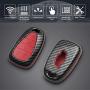 TANGSEN Key Fob Case for CHEVROLET Chevy BLAZER CAMARO CRUZE EQUINOX MALIBU SONIC TRAVERSE TRAX 5 Button Keyless Entry Remote Black Carbon Fiber Pattern ABS Red Silicone Cover
