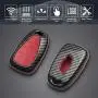 TANGSEN Key Fob Case for CHEVROLET Chevy BLAZER CAMARO CRUZE EQUINOX MALIBU SONIC TRAVERSE TRAX 5 Button Keyless Entry Remote Black Carbon Fiber Pattern ABS Red Silicone Cover