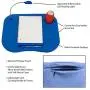 Laptop Lap Desk, Portable with Foam Filled Fleece Cushion, LED Desk Light, Cup Holder-for Homework, Drawing, Reading and More by Lavish Home (Blue)