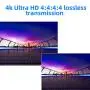 4K HDMI KVM USB Extender Over Single Cat5e/6 up to 100M(328ft), KVM Extender Support 1080P@60Hz, Plug & Play, Keyboard & Mouse Ethernet Network, Lossless-Near Zero Latency, 4 Ports USB2.0