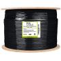 trueCABLE Cat6A Shielded Riser (CMR), 1000ft, Black, 23AWG Solid Bare Copper, 750MHz, ETL Listed, Overall Foil Shield (FTP), Bulk Ethernet Cable