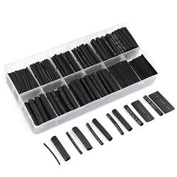 532pcs Heat Shrink Tubing Black innhom Heat Shrink Tube Wire Shrink Wrap UL Approved Ratio 2:1 Electrical Cable Wire Kit Set Long Lasting Insulation Protection, Safe and Easy, Eco-Friendly Material