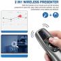 Powerpoint Clicker, BEBONCOOL Wireless Presentation Clicker with Air Mouse Control & Green Light, Presenter Remote with USB, Slide Clicker Remote for Mac, Laptop, PPT, Keynote, Computer-Grey