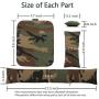 Mouse Pad Wrist Support Set - Keyboard Wrist Rest Pad Bean Bag with Ergobeads, Wrist Pain Relief for Easy Typing, Office, PC, Laptop, Skin-Friendly & Breathable, Washable & Durable, Camouflage