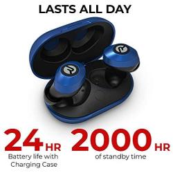 Raycon E25 Everyday Wireless Earbuds Bluetooth Headphones - Bluetooth 5.0 Bluetooth Earbuds Stereo Sound in-Ear Bluetooth Headset True Wireless Earbuds 24 Hours Playtime and Built-in Microphone Blue