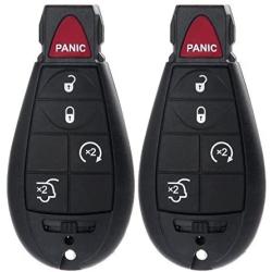 Keyless Remote,ECCPP 2X 5 Button 433MHz Replacement Unncut Automotive Keyless Entry Remote Control Transmitter Key Fob for Jeep Dodge Chrysler M3N5WY783X