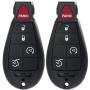 Keyless Remote,ECCPP 2X 5 Button 433MHz Replacement Unncut Automotive Keyless Entry Remote Control Transmitter Key Fob for Jeep Dodge Chrysler M3N5WY783X
