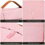 11.6-12.9 Inch Water-Resistant Laptop Briefcase for Women Ladies Bag with Handle for Acer R 11 11.6 Chromebook, ASUS Chromebook 11.6, Macbook Air 13 A1932, Dell Surface HP Lenovo Carrying Sleeve, Pink