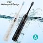 HSYTEK Whitening Electric Toothbrush Dual Handles, H21 TouchDo Ultra Sonic 48,000 VPM Motor Rechargeable Toothbrushes for Adults and Teens with 8 Brush Heads - 3 Modes w Smart Timer