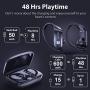 VEATOOL Wireless Earbuds Bluetooth Headphones 48hrs Playtime Sport Earphones with LED Display TWS Stereo Deep Bass Ear Buds with Earhooks Waterproof in-Ear Built-in Mic Headset for Running Workout