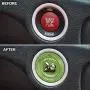 ToolEpic for Dodge Challenger Charger Scat Pack Decal Accessories 2015-2021 - Engine Start Stop Button Overlay Sticker Emblem - Push to Start Button Sublime Green Badge Cover - Perfect for Decals