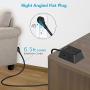 Power Strip Surge Protector with 3 USB Port and 6 AC Outlets, 6.5 Feet Extension Cord 3-Sided Power Strip Multi Plug Outlets, Outlet Expanders for Home Office Dorm Room (Black)