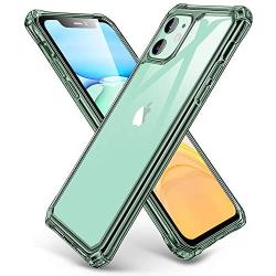 ESR Air Armor Case Compatible with iPhone 11 [Shock-Absorbing] [Scratch-Resistant] [Military Grade Protection] Hard PC + Flexible TPU Frame, for 6.1-Inch, Transparent Dark Green