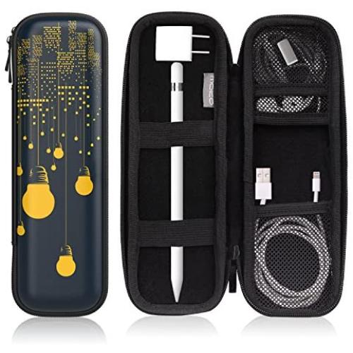 MoKo Holder Case Fit i-Pencil/i-Pencil 2, PU Leather Case for Samsung Stylus Pen Surface Pen, Fit iPad 8th Gen 2020/7th Gen 10.2/iPad Air 4th Gen/iPad Pro 11 & 12.9 2020 - City Night View