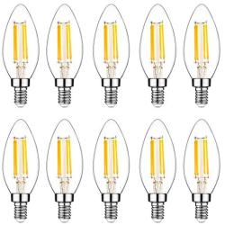 E14 LED Bulb, Dimmable with Dimmer Switch, 110v, 300 Lumens, 2700k, 4w, 40w Equivalent, Best Replacement for Halogen and Incandescent Bulb, Candelabra LED Bulbs, 10 Pack