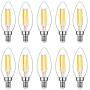 E14 LED Bulb, Dimmable with Dimmer Switch, 110v, 300 Lumens, 2700k, 4w, 40w Equivalent, Best Replacement for Halogen and Incandescent Bulb, Candelabra LED Bulbs, 10 Pack