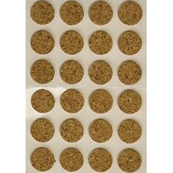 Rocky Mountain Goods Bumper Cork Pads with Adhesive Back - 24 - Ideal for cabinets, on table top items to prevent scratching, furniture or electronics - Does not retain heat - Quietest bumper