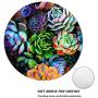 Cholaty Mouse Pad - Thick Natural Rubber Keyboard Mouse Mat Rectangle Non-Slip Rubber Base Mouse Pad Wrapping Edge Colorful Succulent Plants Gaming Mouse Pad
