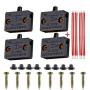 4X Cabinet Door Switch,Cabinet Lamp Switch, Drawers Open on Close Door Applicable to 12V 24V 110V(Wite18 AWG Wire) (Black)