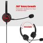 3.5mm Cell Phone Headset,Corded Noise Canceling Call Center Headset,Telephone Headphones with Microphone for Telephone Counseling Service (Optional Dual 3.5 mm)