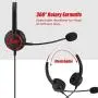 3.5mm Cell Phone Headset,Corded Noise Canceling Call Center Headset,Telephone Headphones with Microphone for Telephone Counseling Service (Optional Dual 3.5 mm)