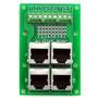 Electronics-Salon RJ45 8P8C 4-Way Buss Board DIN Rail Mount Interface Module.