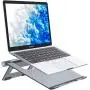 Nulaxy Foldable Laptop Stand, Portable Aluminum Computer Riser, Adjustable Macbook Cooing Holder for MacBook Air Pro, Dell, HP, Lenovo from 10-15.8’’ Laptops, Grey