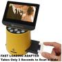 Wolverine Titan 8-in-1 20MP High Resolution Film to Digital Converter with 4.3'' Screen and HDMI Output, Worldwide Voltage 110V/240V AC Adapter & 32GB SD Card (Bundle) (Yellow)