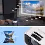 Mini Video Projector, EFFUN Outdoor Movie Projector with Projector Screen, 1080P HD Supported, Home Theater Projector, Portable LED Video Projector Compatible with HDMI, VGA, USB, TF, iPhone, iPad