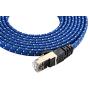 Cat 7 Ethernet Cable, 2 Packs 1.6ft DanYee Nylon CAT7 High Speed Professional Gold Plated Plug STP Wires CAT 7 RJ45 Ethernet Cable 3FT 10FT 15FT 26FT 50FT 66FT 100FT (Blue 1.6ft 2Packs)