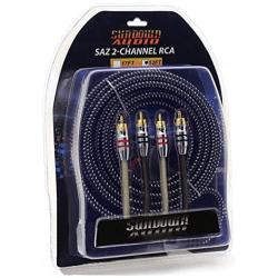 Sundown Audio 12 Ft Saz 2 Channel Solid 100% OFC Copper Twisted RCA Wire