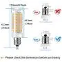 E12 LED Bulb Dimmable 7W C7 Bulb Equivalent to E12 Halogen Bulb 60W, Warm White 3000K T6 Base 120V E12 Candelabra Bulbs for Ceiling Fan, Chandelier Lighting, Kx-2000 Bulbrite Replacement (6 Pack)