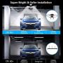 Led Garage Lights 2-Packs, 60w 6000 Lumens Deformable Triple Glow Garage Lighting with 3 Adjustable Led Panels, E26 Ceiling Light Led Shop Lights for Garage Warehouse Basement Workshop and Yard
