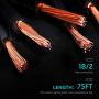 Malibu 18/2 Low Voltage Landscape Lighting Wire 75 feet 18 AWG Outdoor Electrical Cable for Garden Lights 9920-0075-18