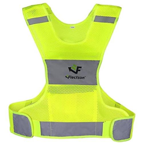 Reflective Vest for Running or Cycling (Women and Men, with Pocket, Gear for Jogging, Biking, Motorcycle, Walking)