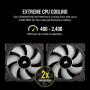 Corsair iCUE H100i RGB Pro XT, 240mm Radiator, Dual 120mm PWM Fans, Software Control, Liquid CPU Cooler