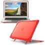 Compatible with MacBook Air 11 Inch Kickstand Case, Funut 2 in 1 Rubberized Hard Plastic Case Cover Shock Proof Matt Protective Case for Laptop MacBook Air 11.6 Inch A1370/A1465 (# Red)