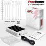 Poweroni USB Charging Station Dock - 6-Port - Fast Charge Docking Station for Multiple Devices - Multi Device Charger Organizer - Compatible with Apple iPad iPhone and Android Cell Phone and Tablet