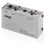 Pyle Phono Turntable Preamp - Mini Electronic Audio Stereo Phonograph Preamplifier with RCA Input, RCA Output & Low Noise Operation Powered by 12 Volt DC Adapter (PP444)