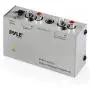 Pyle Phono Turntable Preamp - Mini Electronic Audio Stereo Phonograph Preamplifier with RCA Input, RCA Output & Low Noise Operation Powered by 12 Volt DC Adapter (PP444)