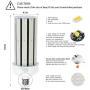 100W LED Corn Cob Light Bulb,400 Watt Metal Halide HPS Mercury Vapor CFL HID lamp LED Replacement,5000K E39 Mogul Base,for Street and Area Lighting Bay Light Fixture Wearehouse Workshop Garage Gyms