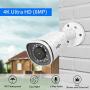 Hiseeu 4K PoE Security Camera System, 8CH 8MP Home Surveillance NVR System with 3TB HDD, 4Pcs 4K IP Wired Camera with Night Vision for Indoor Outdoor Security, 30 Days Video/Audio Loops Recording