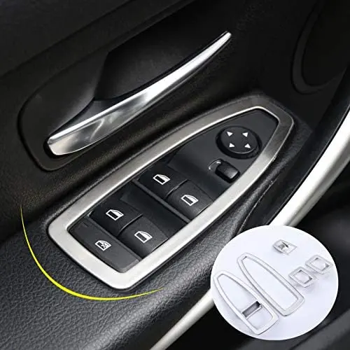 Eiseng 5pcs ABS Chrome Window Lift Button Cover Trim for BMW 3 Series F30 320i 328i 330i 335i F34 3GT Gran Turismo (2013-2015 Model)