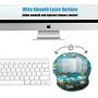 Dooke Ergonomic Mouse Pad with Wrist Support, Cute Mouse Pads with Non-Slip Rubber Base for Home Office Working Studying Easy Typing & Pain Relief Almond Blossoms