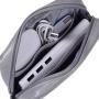 Electronic Accessories Storage Bag, Premium PU Leather Multifunctional Travel Digital Accessories Storage Bag Cable Organizer Bag, Grey