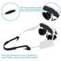 PROW New Headband Head-Worn Glasses Magnifier 10x 15x 20x 25x LED Jeweler Watch Repair Magnifying Eye Gass Loupe Binocular Magnifier for Jewelry Appraisal,Electronic Repair