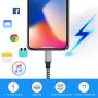 iPhone Charger, JAHMAI Nylon Braided Lightning Cable 3Pack 6ft Fast Charging High Speed Data Sync Cord Phone Connector Compatible with iPhone 11 Pro Max XS MAX XR XS X 8 7 Plus 6S 6 SE for iPad Table