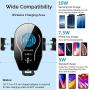 Wireless Car Charger Mount, Mikikin Auto-Clamping Qi 10W 7.5W Fast Charging Car Phone Holder Air Vent Compatible with iPhone 11/11 Pro/11 Pro Max/X/XR/Xs/Xs Max/8/8 Plus, Samsung S10/S10+/S9/S9+/S8+